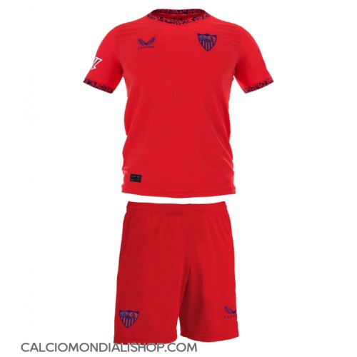 Maglie da calcio Sevilla Seconda Maglia Bambino 2024-25 Manica Corta (+ Pantaloni corti)